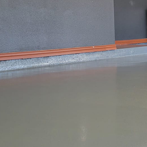 a concrete floor after resurfacing
