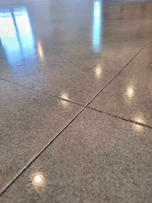 close-up of sealed concrete